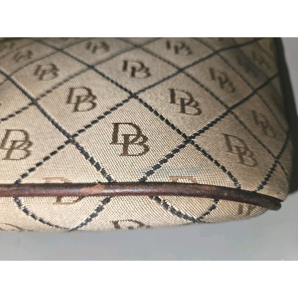 Dooney & Bourke Signature Diamond Jacquard Small Handbag Brown 11x8x5 - Picture 13 of 16